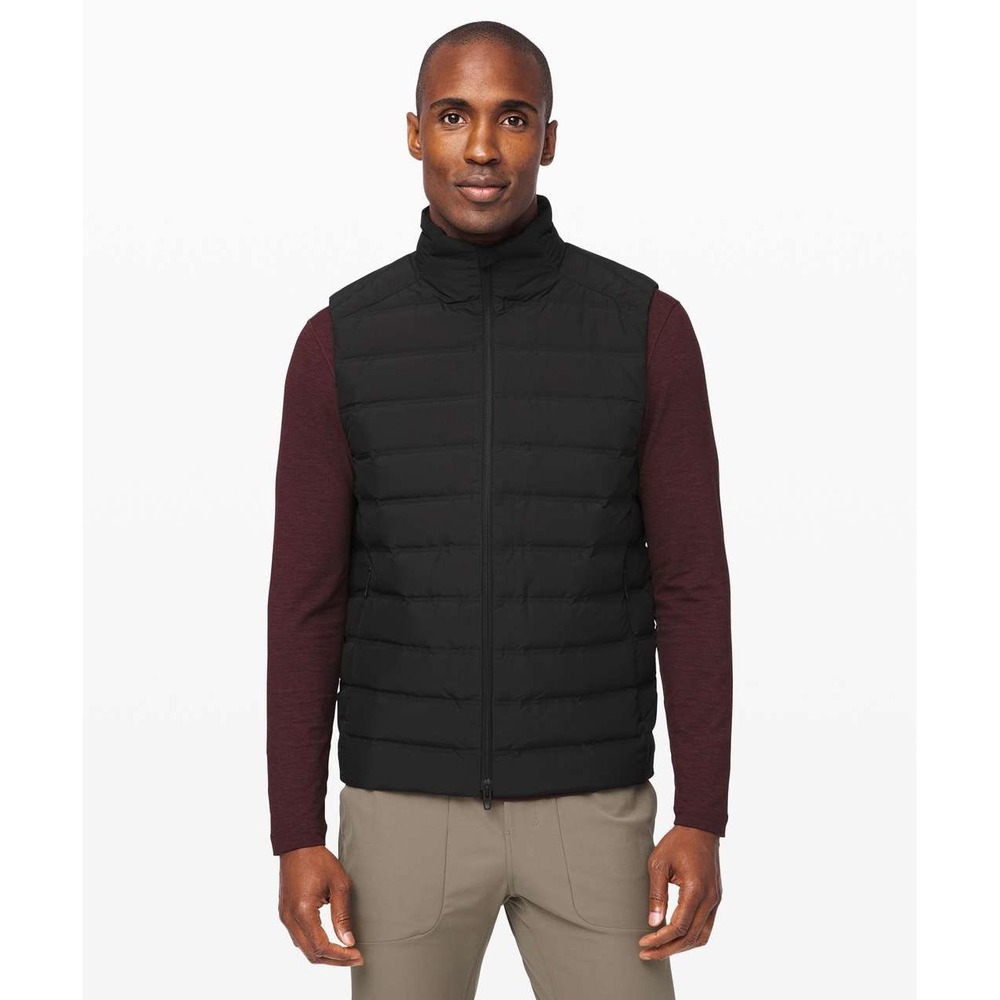 Lululemon Mens Down For It All Vest Black Puffer LM4A10S Size M